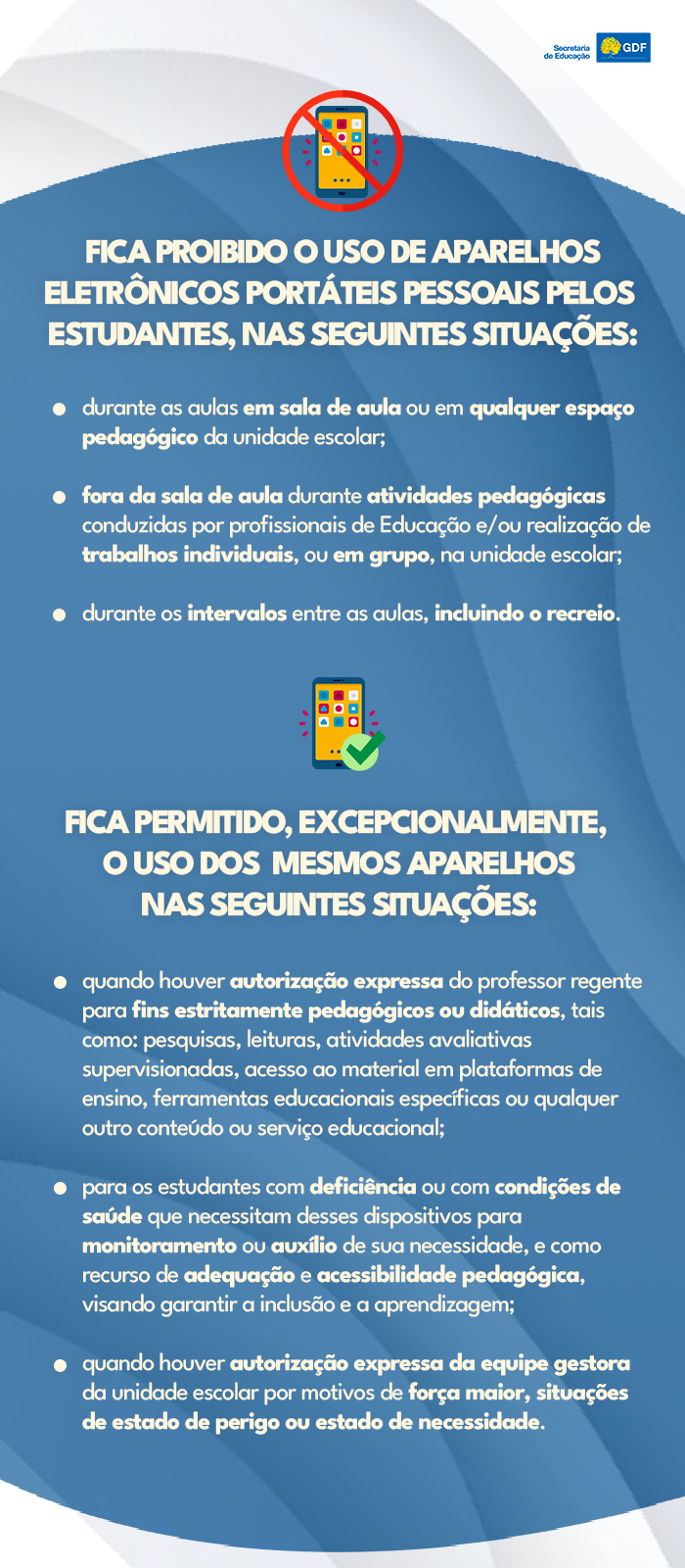 Arte-celular Secretaria de Educação do DF orienta sobre o uso de aparelhos eletrônicos nas escolas – Secretaria de Estado de Educação